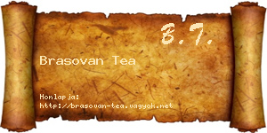 Brasovan Tea névjegykártya